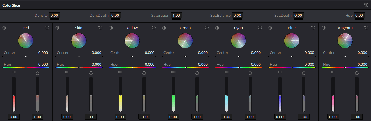 Палитра ColorSlice в DaVinci Resolve 21