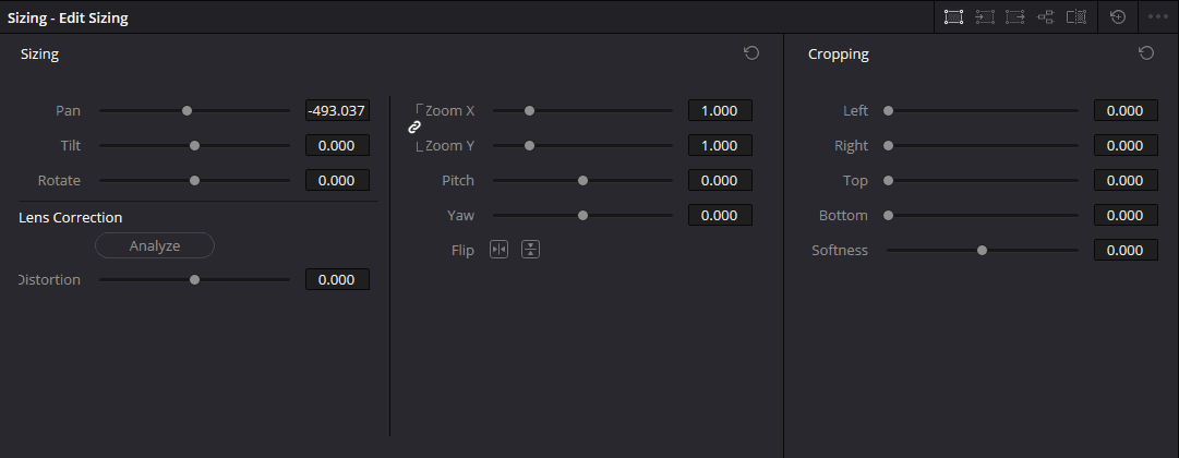 Edit Sizing