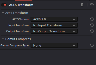 ACES Transform в DaVinci Resolve
