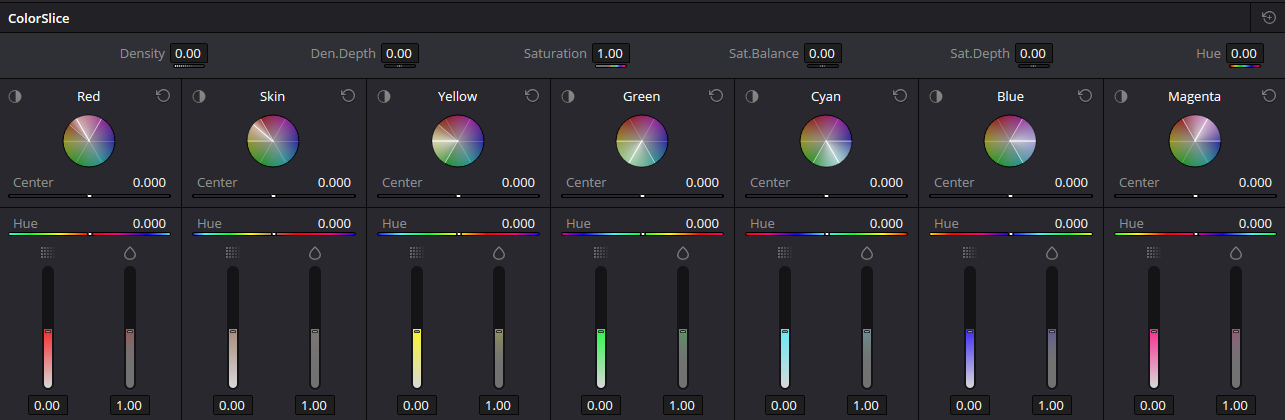 ColorSlice · семь секторов и общие параметры