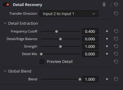 Detail Recovery · полная native panel Resolve