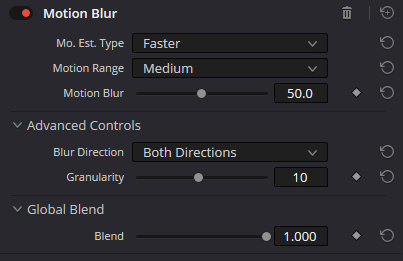Full Motion Blur panel
