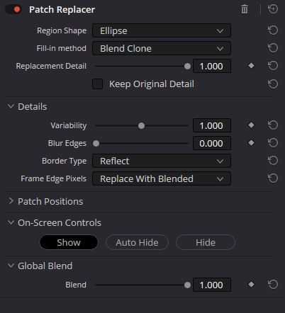 Patch Replacer · full Resolve panel