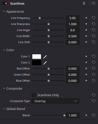 Полная панель Scanlines