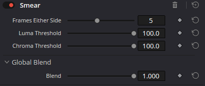 Smear · полная native panel Resolve