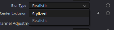Zoom Blur Blur Type options
