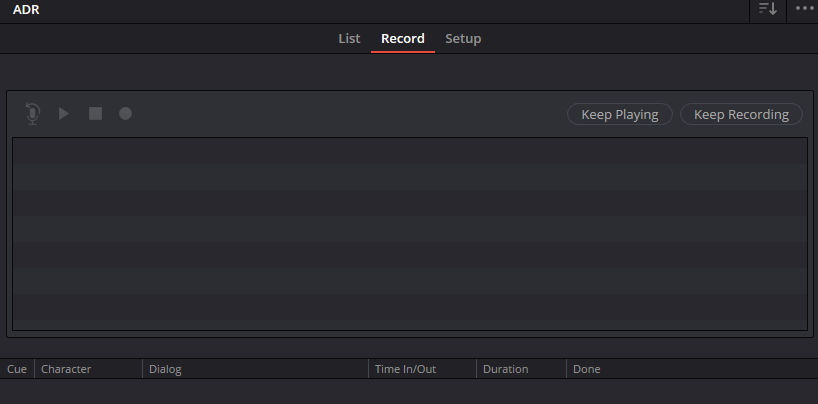 Вкладка ADR Record