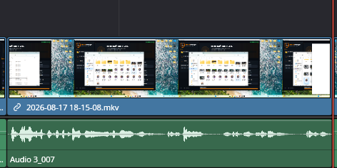 Клип с видимой линией уровня на waveform