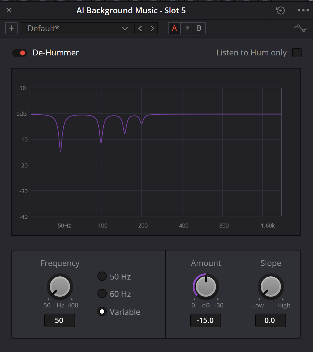 De-Hummer — живой интерфейс Resolve 21