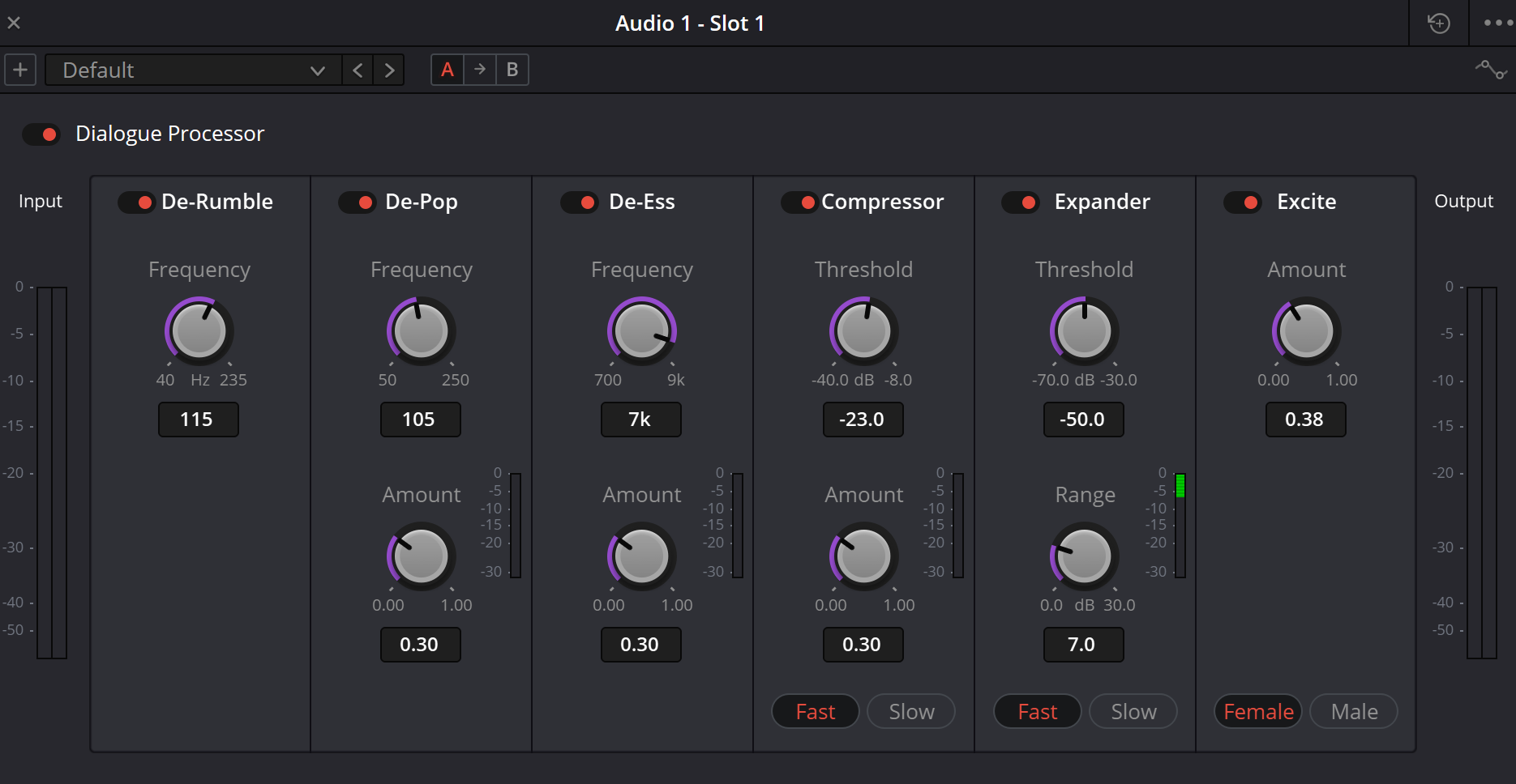 Dialogue Processor — живой интерфейс Resolve 21
