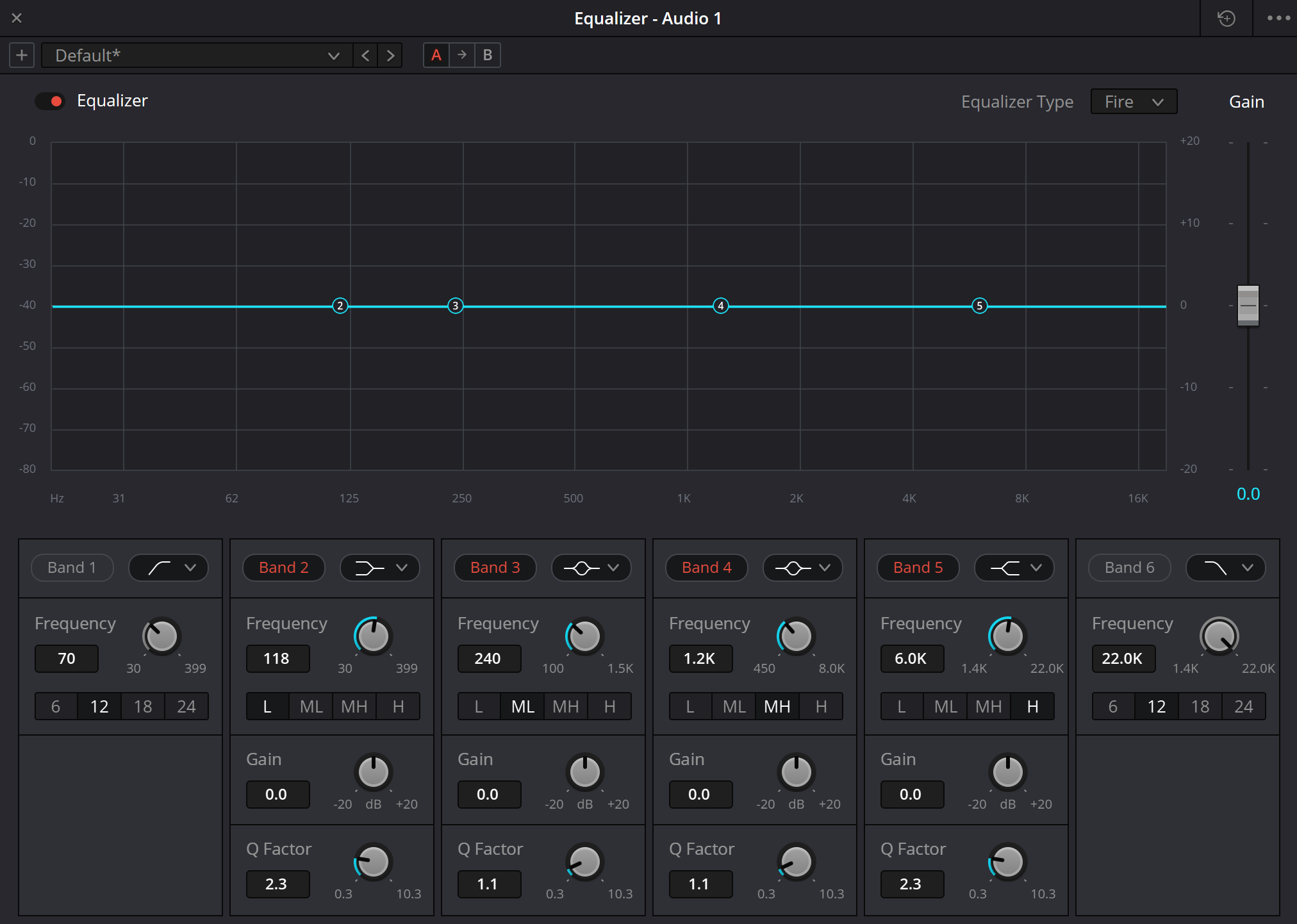 Fairlight Equalizer — живой интерфейс Resolve 21