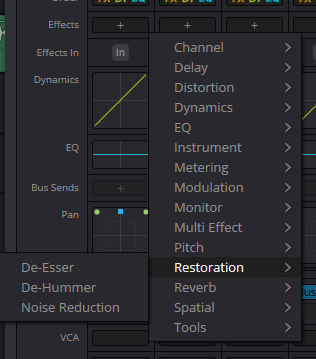 Effects → Restoration