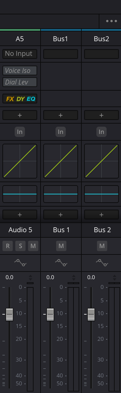 Mixer после добавления Bus 2
