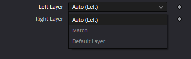 Anaglyph Left Layer — Auto (Left), Match and Default Layer