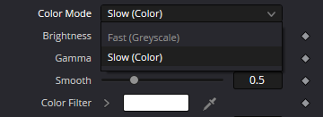 Aperture Diffraction Color Mode — Fast Greyscale or Slow Color
