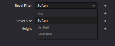 Bevel Filter — Box, Soften, Bartlett and Gaussian