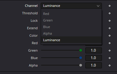 BoundingBox Channel dropdown with Red, Green, Blue, Alpha and Luminance