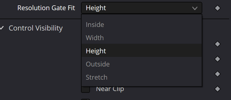 Camera3D Resolution Gate Fit modes