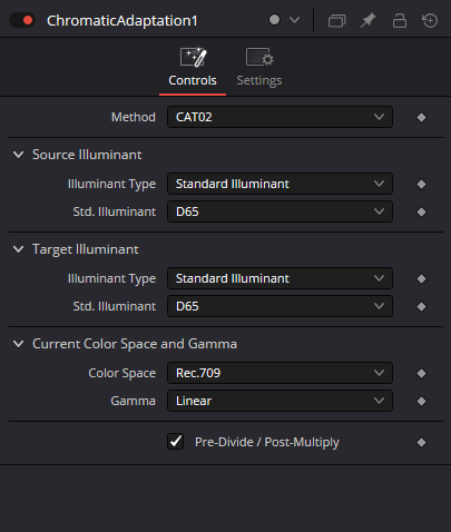 Chromaticadaptation Controls