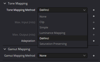 Оригинальный Tone Mapping Method: шесть режимов.