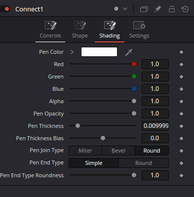 Connect Shading: RGBA, Thickness, Join, End