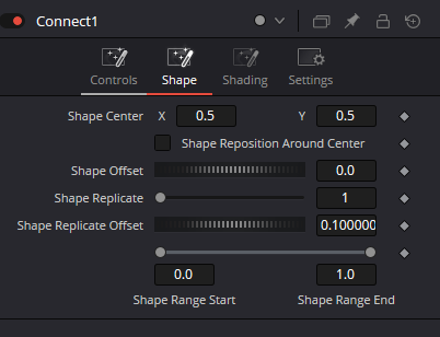 Connect Shape: Center, Reposition, Replicate, Range