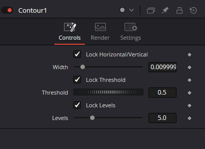 Contour Controls — Width, Threshold, Levels and locks