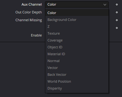 CopyAux · Aux Channel options