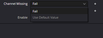 CopyAux · Channel Missing options