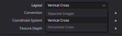 CubeMap Layout menu: Separate Images, Vertical Cross и Horizontal Cross
