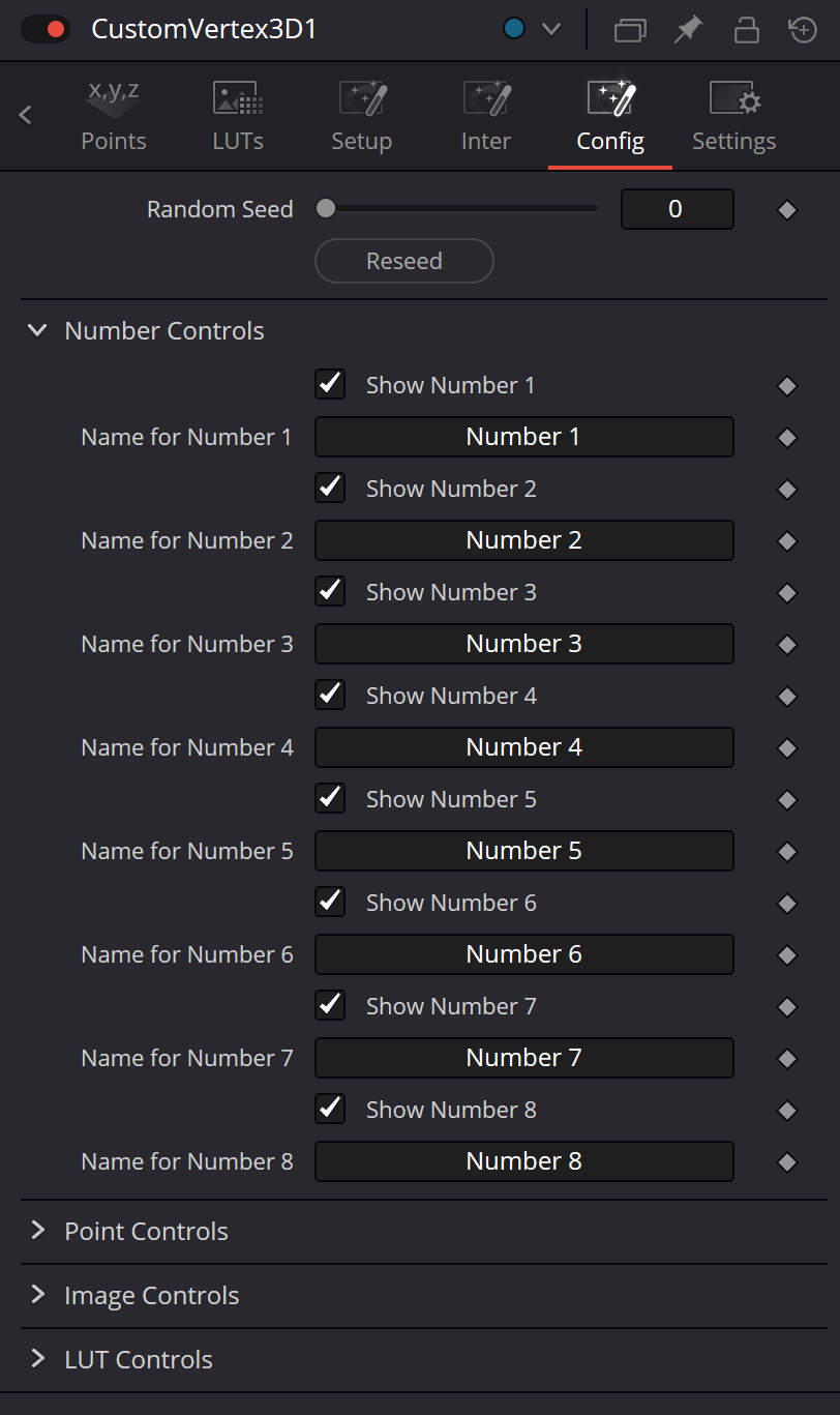 CustomVertex3D Config — Random Seed and public-control configuration