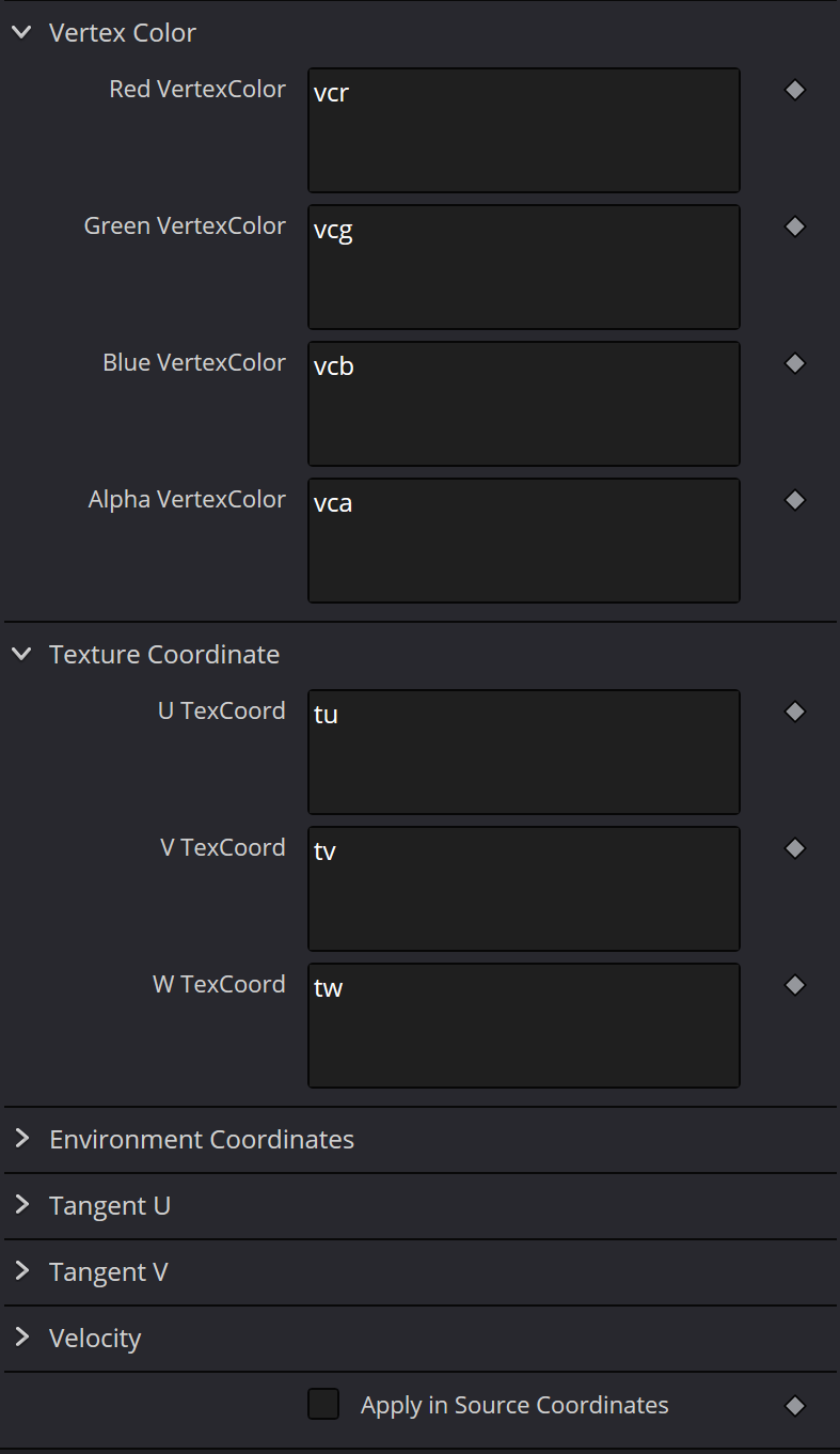 CustomVertex3D Vertex Color and Texture Coordinate expressions