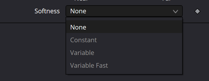 DirectionalLight Softness menu: None, Constant, Variable and Variable Fast