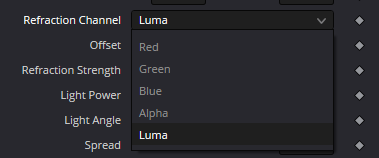Displace Refraction Channel — Red, Green, Blue, Alpha, Luma