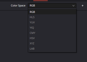 Dither — список Color Space: RGB, HLS, YUV, YIQ, CMY, HSV, XYZ и LAB