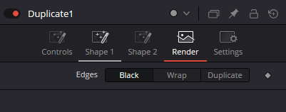 Duplicate — вкладка Render с режимами Edges: Black, Wrap и Duplicate