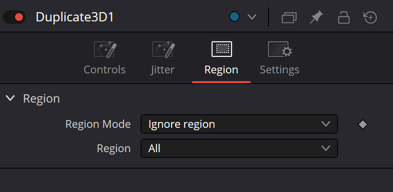 Duplicate3D Region base controls