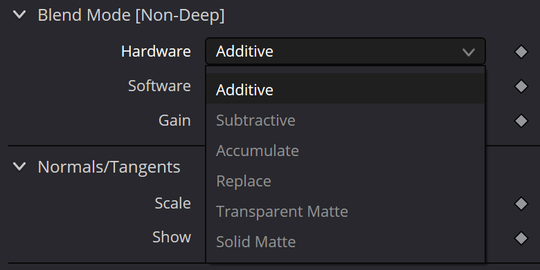 FBXMesh3D Hardware blend-mode menu