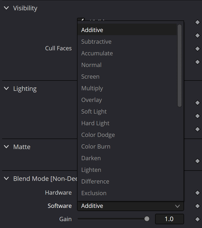 FBXMesh3D Software blend-mode menu