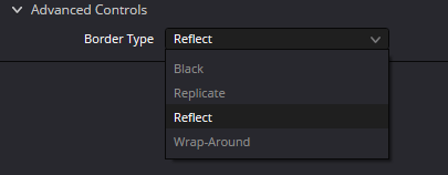 GaussianBlur Border Type dropdown: Black, Replicate, Reflect, Wrap-Around