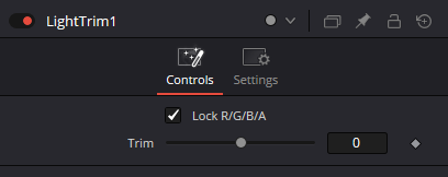 LightTrim — вкладка Controls: Lock R/G/B/A и Trim