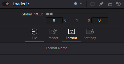 Loader — вкладка Format