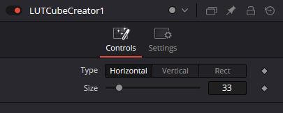 LUTCubeCreator — Controls: Type Horizontal/Vertical/Rect и Size