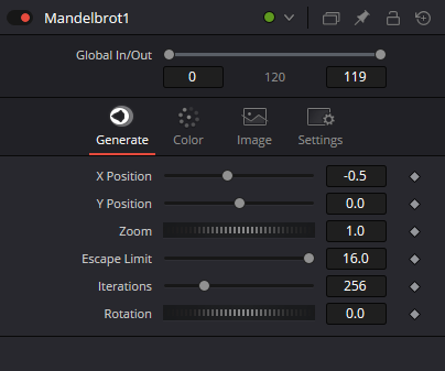 Mandelbrot — Generate: область, увеличение и расчёт