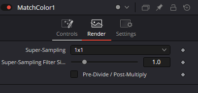 MatchColor — вкладка Render