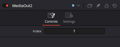 MediaOut — Controls: Index 1