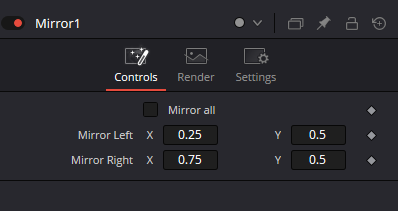 Mirror · Inspector и варианты меню