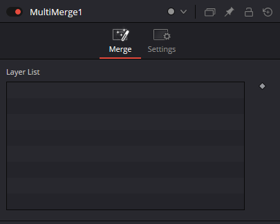 MultiMerge — пустой Layer List во вкладке Merge до подключения Foreground-слоёв
