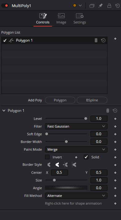 MultiPoly · Controls · Polygon List and selected contour