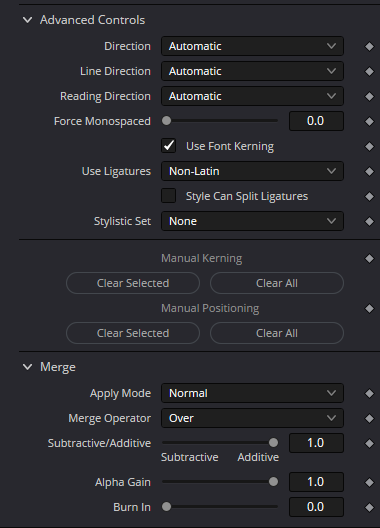 MultiText · Advanced Controls · Typography and Merge